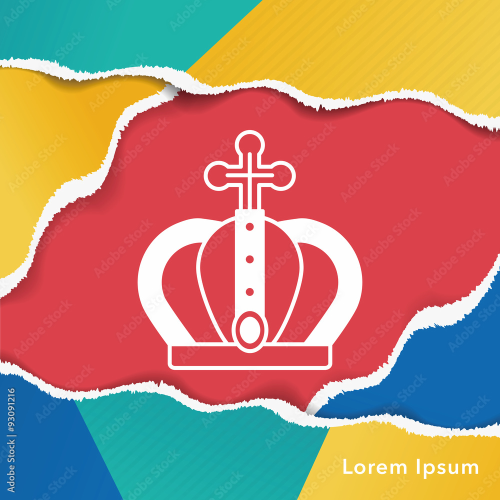 Sticker crown icon