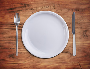 Empty white plate