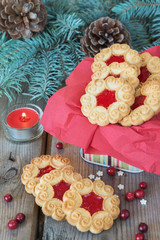 Christmas cookies with jam