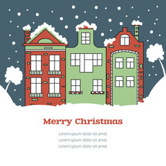 Christmas card with house