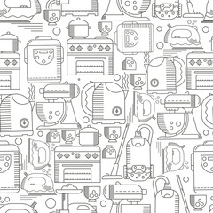 Household appliances seamless pattern