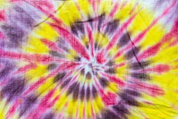 Color spiral on cotton fabric