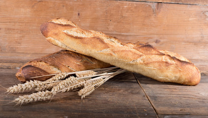 Crusty fresh baguettes