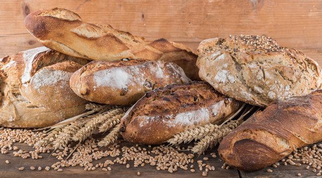 Composition of various breads
