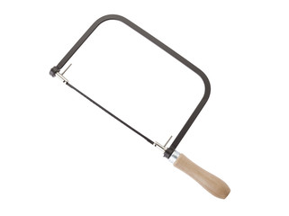 Fret saw on white background