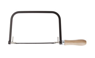 Fret saw on white background
