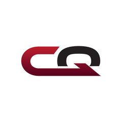 modern initial logo CQ