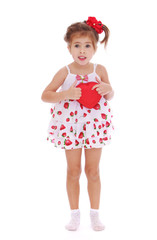 little girl with a gift