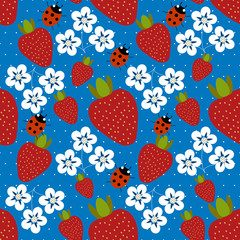 seamless pattern with strawberry