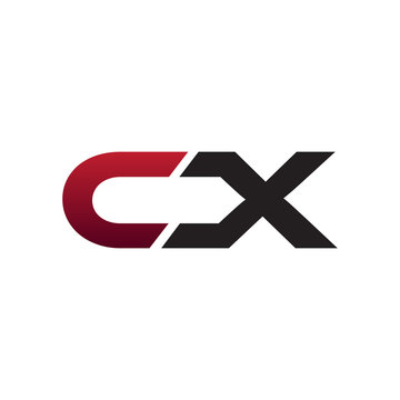 modern initial logo CX