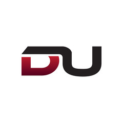 modern initial logo DU