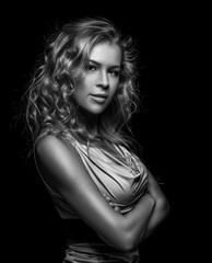 Naklejka premium Glamorous portrait of a beautiful woman