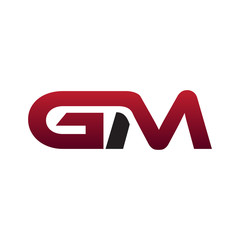 modern initial logo GM