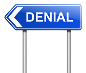 Denial concept.