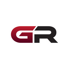 modern initial logo GR