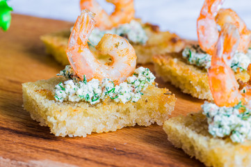 Tasty shrimp appetizer