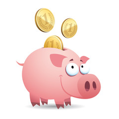 Cochon tirelire - Monnaie générique - 93100271