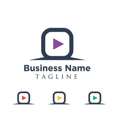 Video vector logo icon