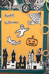 Fototapeta na wymiar Halloween Scrapbook layout