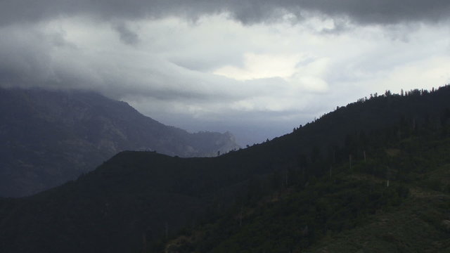 Time Lapse 2028: Time lapse storm clouds travel over Kings Canyon, California.