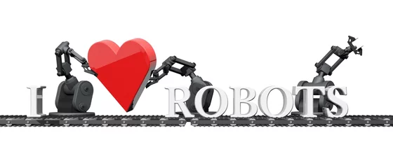 Foto auf Leinwand Robot aan lopende band- fabricage van hart © emieldelange