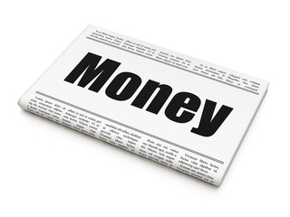 Finance concept: newspaper headline Money