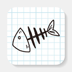 doodle fish bone