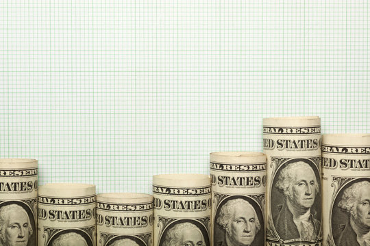 US currency uptrend graph