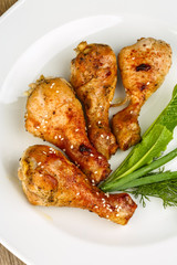 Grilled chicken legs
