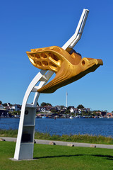 Gallionsfigur des Großseglers Gorch Fock in Kappeln Schlei