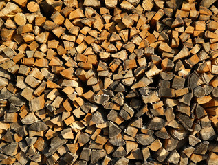 Pile of wood logs