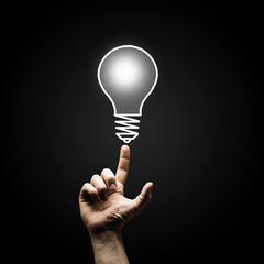 Finger touch light bulb