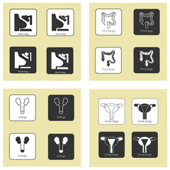 Set of vector icons for medicine