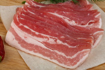 Raw bacon