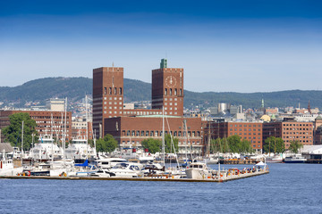 View of Oslo Radhuset Norway