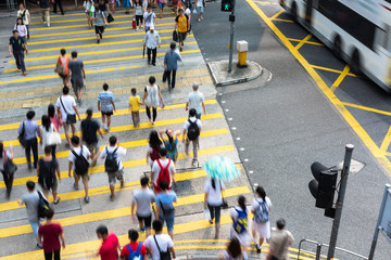 Obraz premium Hong Kong Busy Street