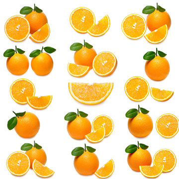 Orange isolated on white background.
