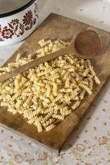 Pasta ingredients before cooking