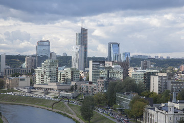Fototapeta na wymiar Cityscape of Modern Vilnius