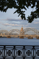 Railway Bridge and River Daugava, Riga