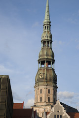 Fototapeta na wymiar St Peters Lutheran Church, Riga