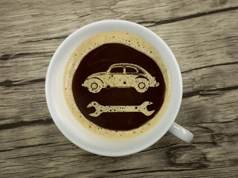 Kaffee in der Werkstatt