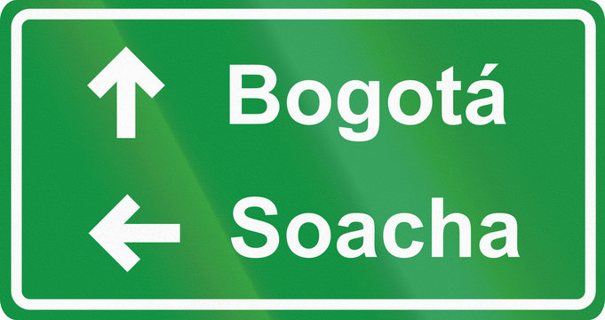 Simple Directional Sign In Colombia