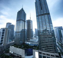 Fototapeta premium skyscrapers and mansions of a modern city