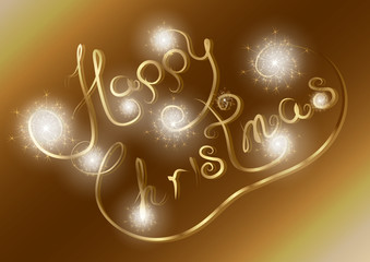 Happy Christmas with fireworks.