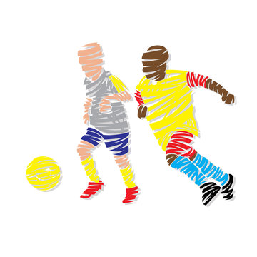 Abstract Soccer player
