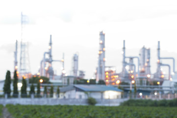Burred photo of Petrochemical industrial plant