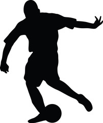 Fototapeta na wymiar soccer player silhouette vector