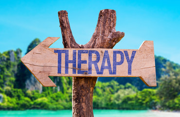 Therapy arrow with beach background