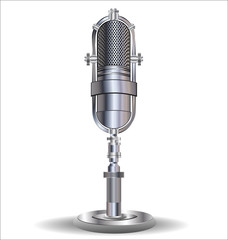 Vintage silver microphone